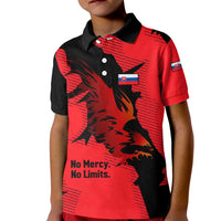Slovakia Kid Polo Shirt with Red Black Falcon Claw No Mercy Spirit