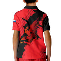 Slovakia Kid Polo Shirt with Red Black Falcon Claw No Mercy Spirit