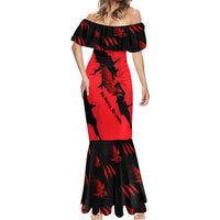 Slovakia Mermaid Dress with Red Black Falcon Claw No Mercy Spirit