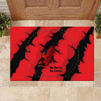 Slovakia Rubber Doormat with Red Black Falcon Claw No Mercy Spirit
