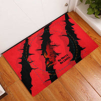 Slovakia Rubber Doormat with Red Black Falcon Claw No Mercy Spirit
