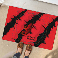 Slovakia Rubber Doormat with Red Black Falcon Claw No Mercy Spirit