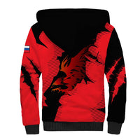 Slovakia Sherpa Hoodie with Red Black Falcon Claw No Mercy Spirit