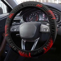 Slovakia Steering Wheel Cover with Red Black Falcon Claw No Mercy Spirit