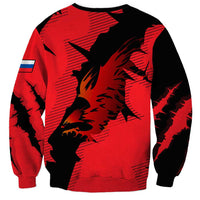 Slovakia Sweatshirt with Red Black Falcon Claw No Mercy Spirit