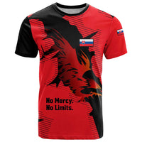 Slovakia T Shirt with Red Black Falcon Claw No Mercy Spirit