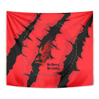 Slovakia Tapestry with Red Black Falcon Claw No Mercy Spirit