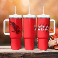 Slovakia Tumbler With Handle with Red Black Falcon Claw No Mercy Spirit