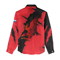 Slovakia Women Casual Shirt with Red Black Falcon Claw No Mercy Spirit