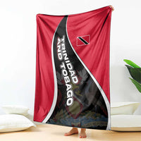 Trinidad and Tobago Flag Crest Design Blanket with Bold Red Black Diagonal Layout - Wonder Print Shop