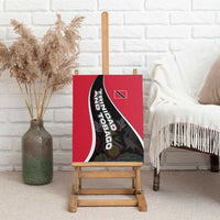 Trinidad and Tobago Flag Crest Design Canvas Wall Art with Bold Red Black Diagonal Layout - Wonder Print Shop