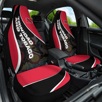 Trinidad and Tobago Flag Crest Design Car Seat Cover with Bold Red Black Diagonal Layout - Wonder Print Shop