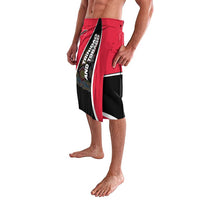 Trinidad and Tobago Flag Crest Design Lavalava with Bold Red Black Diagonal Layout - Wonder Print Shop