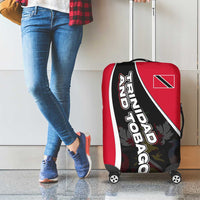 Trinidad and Tobago Flag Crest Design Luggage Cover with Bold Red Black Diagonal Layout - Wonder Print Shop