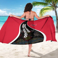 Trinidad and Tobago Flag Crest Design Sarong with Bold Red Black Diagonal Layout - Wonder Print Shop
