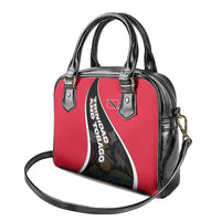 Trinidad and Tobago Flag Crest Design Shoulder Handbag with Bold Red Black Diagonal Layout - Wonder Print Shop