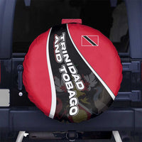 Trinidad and Tobago Flag Crest Design Spare Tire Cover with Bold Red Black Diagonal Layout - Wonder Print Shop