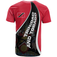 Trinidad and Tobago Flag Crest Design T Shirt with Bold Red Black Diagonal Layout - Wonder Print Shop