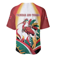 Trinidad and Tobago Scarlet Ibis Baseball Jersey with Tropical Leaves and National Flag Design TS04