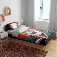 Trinidad and Tobago Scarlet Ibis Bedding Set with Tropical Leaves and National Flag Design TS04