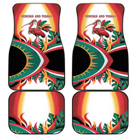 Trinidad and Tobago Scarlet Ibis Car Mats with Tropical Leaves and National Flag Design TS04
