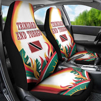 Trinidad and Tobago Scarlet Ibis Car Seat Cover with Tropical Leaves and National Flag Design TS04