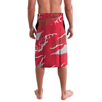 Trinidad and Tobago Red Poinsettia Lavalava with National Crest and Diagonal Flag Sash Design - Wonder Print Shop