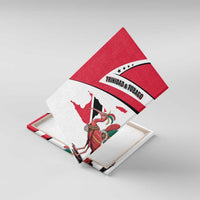 Trinidad and Tobago National Map Canvas Wall Art with Scarlet Ibis and Coat of Arms on Red White Star Theme - Wonder Print Shop