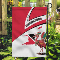 Trinidad and Tobago National Map Garden Flag with Scarlet Ibis and Coat of Arms on Red White Star Theme - Wonder Print Shop