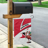 Trinidad and Tobago National Map Garden Flag with Scarlet Ibis and Coat of Arms on Red White Star Theme - Wonder Print Shop