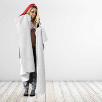 Trinidad and Tobago National Map Hooded Blanket with Scarlet Ibis and Coat of Arms on Red White Star Theme - Wonder Print Shop