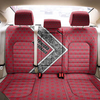 Trinidad and Tobago Flamingos Sunset Back Car Seat Cover with Tribal Masks and Red Star Pattern - Wonder Print Shop