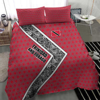 Trinidad and Tobago Flamingos Sunset Bedding Set with Tribal Masks and Red Star Pattern - Wonder Print Shop