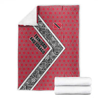 Trinidad and Tobago Flamingos Sunset Blanket with Tribal Masks and Red Star Pattern - Wonder Print Shop