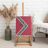 Trinidad and Tobago Flamingos Sunset Canvas Wall Art with Tribal Masks and Red Star Pattern - Wonder Print Shop
