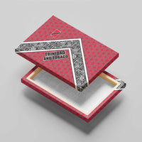 Trinidad and Tobago Flamingos Sunset Canvas Wall Art with Tribal Masks and Red Star Pattern - Wonder Print Shop