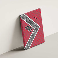 Trinidad and Tobago Flamingos Sunset Canvas Wall Art with Tribal Masks and Red Star Pattern - Wonder Print Shop