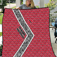 Trinidad and Tobago Flamingos Sunset Quilt with Tribal Masks and Red Star Pattern - Wonder Print Shop