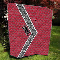 Trinidad and Tobago Flamingos Sunset Quilt with Tribal Masks and Red Star Pattern - Wonder Print Shop