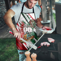 Personalized Mexico Football Ganadores Apron Aztec Jaguar Cultural Heritage Soccer Art