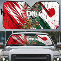 Personalized Mexico Football Ganadores Auto Sun Shade Aztec Jaguar Cultural Heritage Soccer Art
