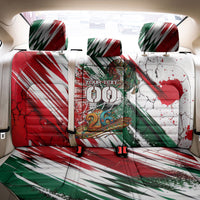 Personalized Mexico Football Ganadores Back Car Seat Cover Aztec Jaguar Cultural Heritage Soccer Art