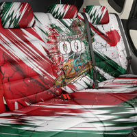 Personalized Mexico Football Ganadores Back Car Seat Cover Aztec Jaguar Cultural Heritage Soccer Art