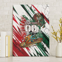 Personalized Mexico Football Ganadores Canvas Wall Art Aztec Jaguar Cultural Heritage Soccer Art