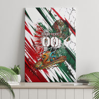 Personalized Mexico Football Ganadores Canvas Wall Art Aztec Jaguar Cultural Heritage Soccer Art
