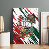 Personalized Mexico Football Ganadores Canvas Wall Art Aztec Jaguar Cultural Heritage Soccer Art