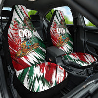 Personalized Mexico Football Ganadores Car Seat Cover Aztec Jaguar Cultural Heritage Soccer Art