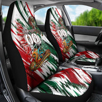 Personalized Mexico Football Ganadores Car Seat Cover Aztec Jaguar Cultural Heritage Soccer Art