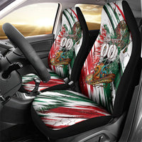 Personalized Mexico Football Ganadores Car Seat Cover Aztec Jaguar Cultural Heritage Soccer Art