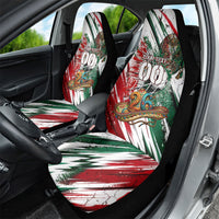 Personalized Mexico Football Ganadores Car Seat Cover Aztec Jaguar Cultural Heritage Soccer Art
